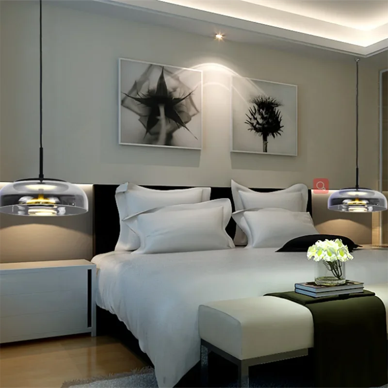 Nordic Glass Pendant Chandelier for Bedroom, Bar, and Restaurant