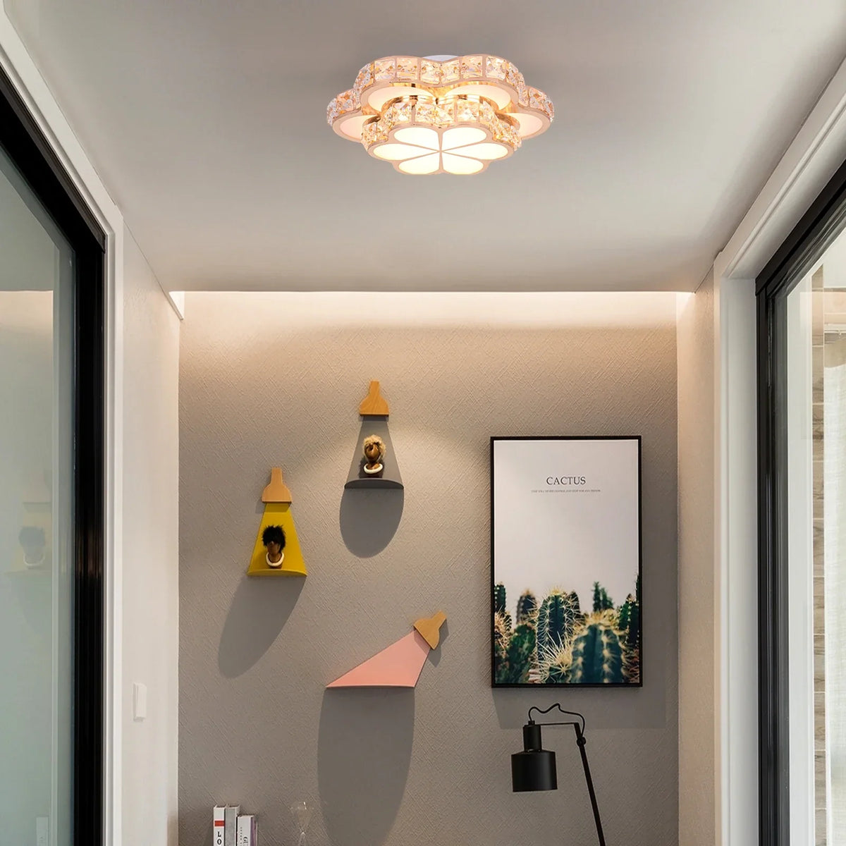 Crystal LED Chandelier Ceiling Lamp Modern Elegant Indoor Decor Luminaire