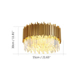 Gold Black Crystal Chandeliers LED Ceiling Light for Luxe Living & Hospitality