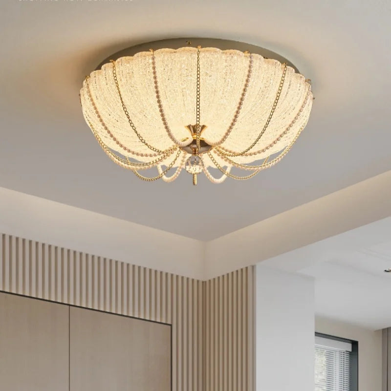 Crystal Dimmable LED Ceiling Light for Modern Bedroom Decor