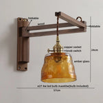 Wood Copper LED Wall Lamps Modern Bathroom Mirror Light Fixtures
