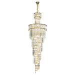 Crystal Spiral Chandelier Duplex for Modern Spaces
