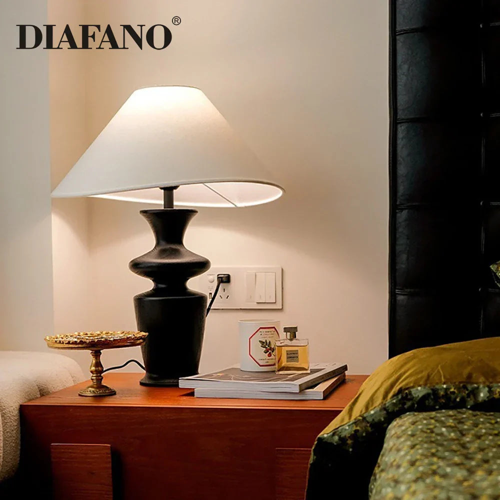 Walnut Black Wood Floor Lamp for Study Living Room Bedroom Lighting