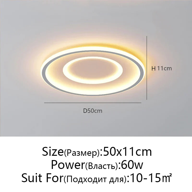 Modern Black & White LED Ceiling Chandelier for Home Decoration