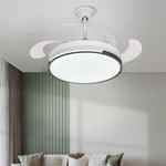 Invisible Ceiling Fan with LED Light, Retractable Blades, Remote Control