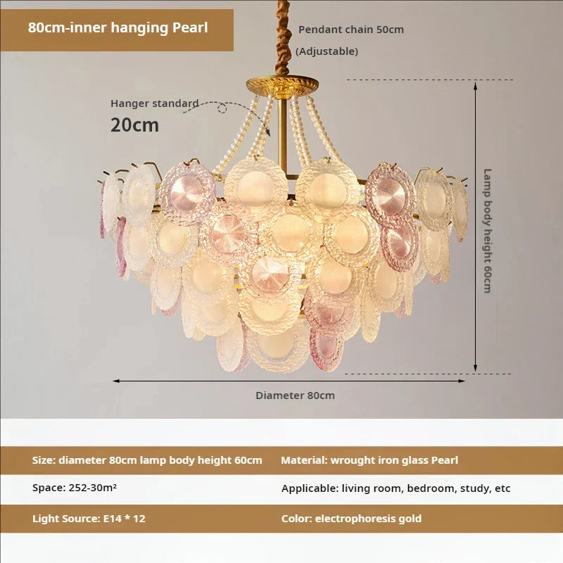 Modern Crystal Pearl Chandelier for Living Room, Bedroom, Dining Room