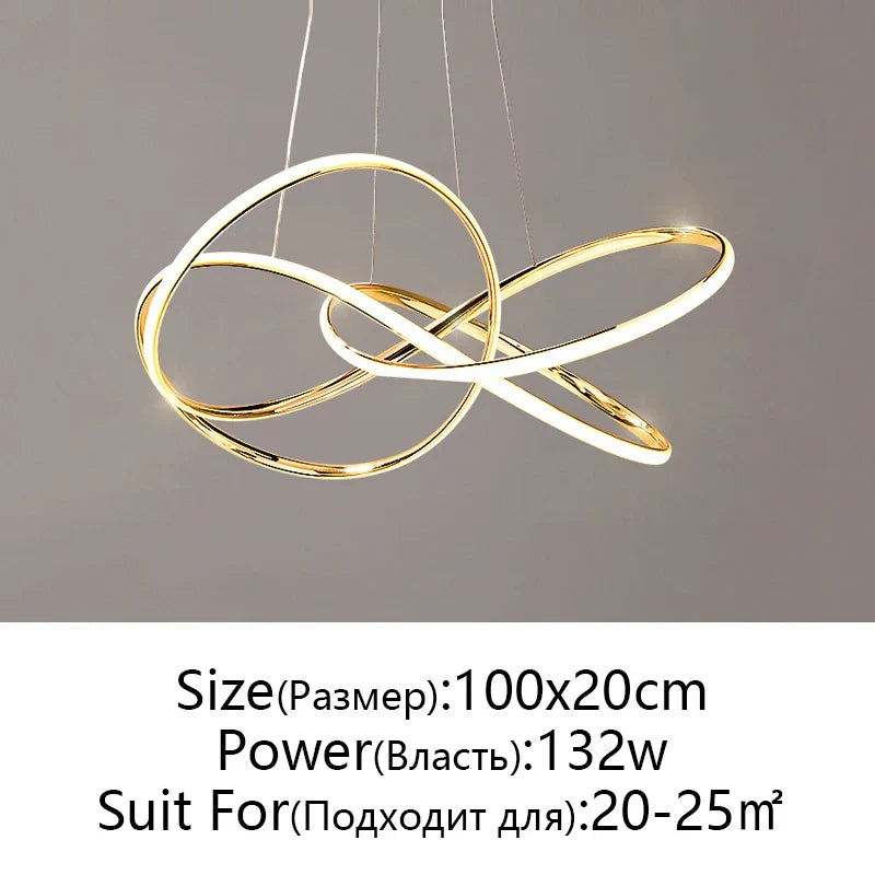 Modern Dimmable LED Chandelier Pendant Light for Home Decor