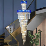 Crystal Chandelier: Elegant Villa Living Room Lighting