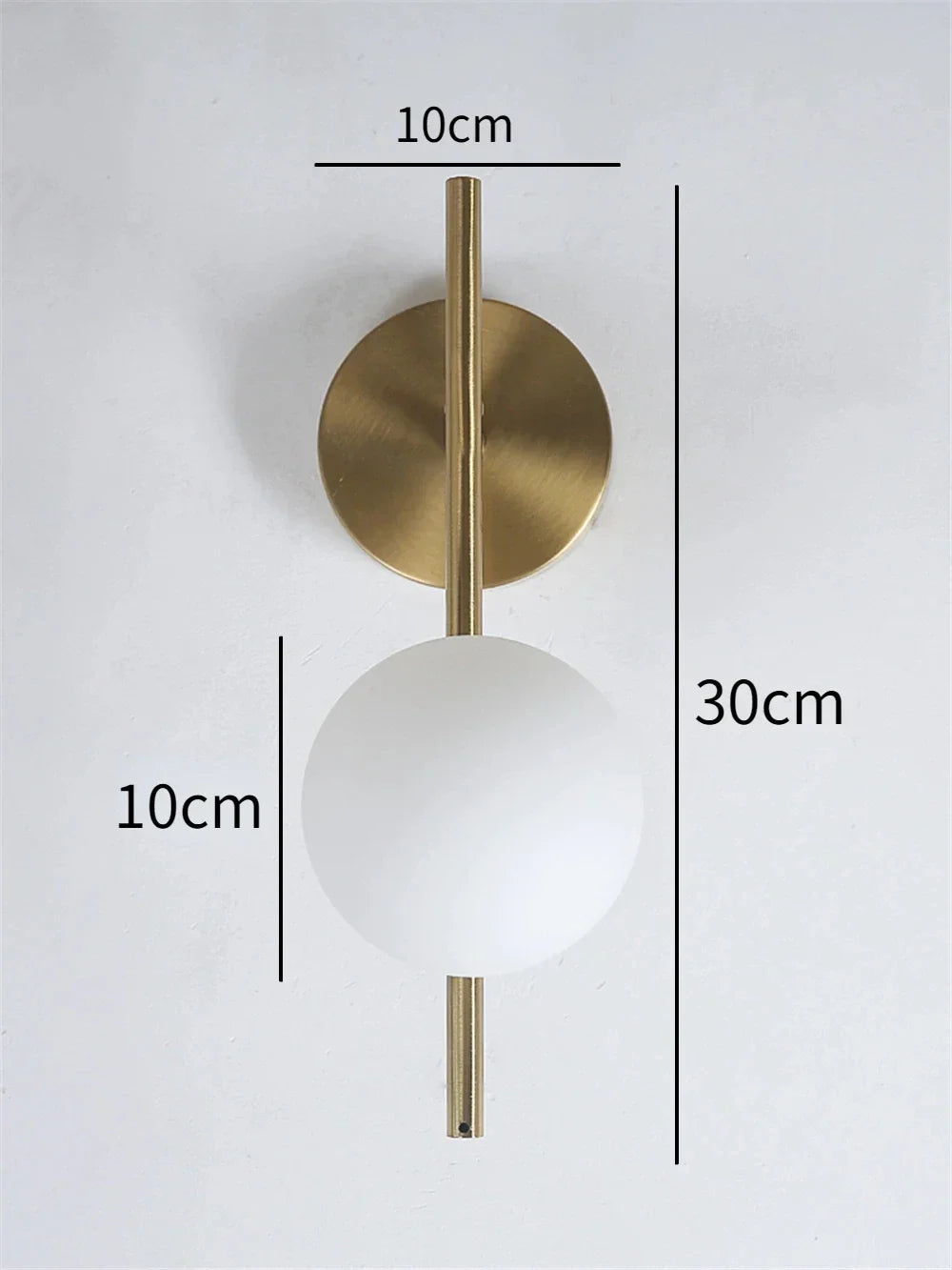 Glass Ball LED Wall Light: Modern Indoor Bedroom Lamp for Home Decor