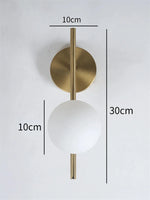 Glass Ball LED Wall Light: Modern Indoor Bedroom Lamp for Home Decor