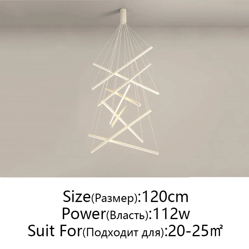 LED Chandelier: Modern Luster Lighting for Stair Hall Bedroom Room Duplex Building