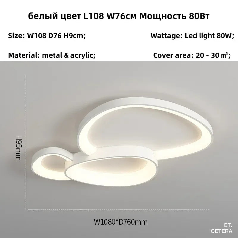 LED Dimmable Ceiling Lamp for Modern Minimalist Home Decor