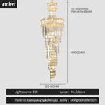 Crystal Spiral Chandelier Duplex for Modern Spaces
