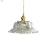 Walnut Flower Glass LED Pendant Chandelier Modern Nordic Hang Lamp