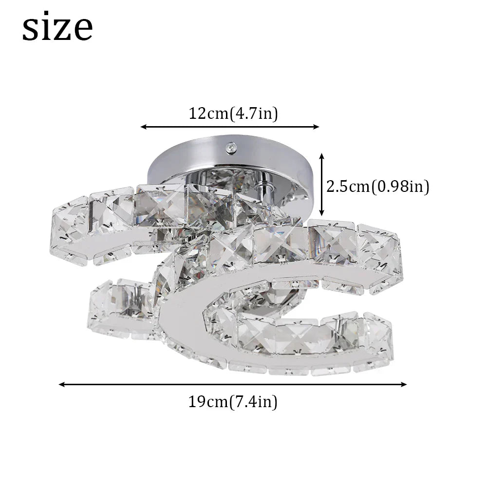 Modern Crystal Ceiling Chandelier LED Light for Living Dining Bedroom Lighting