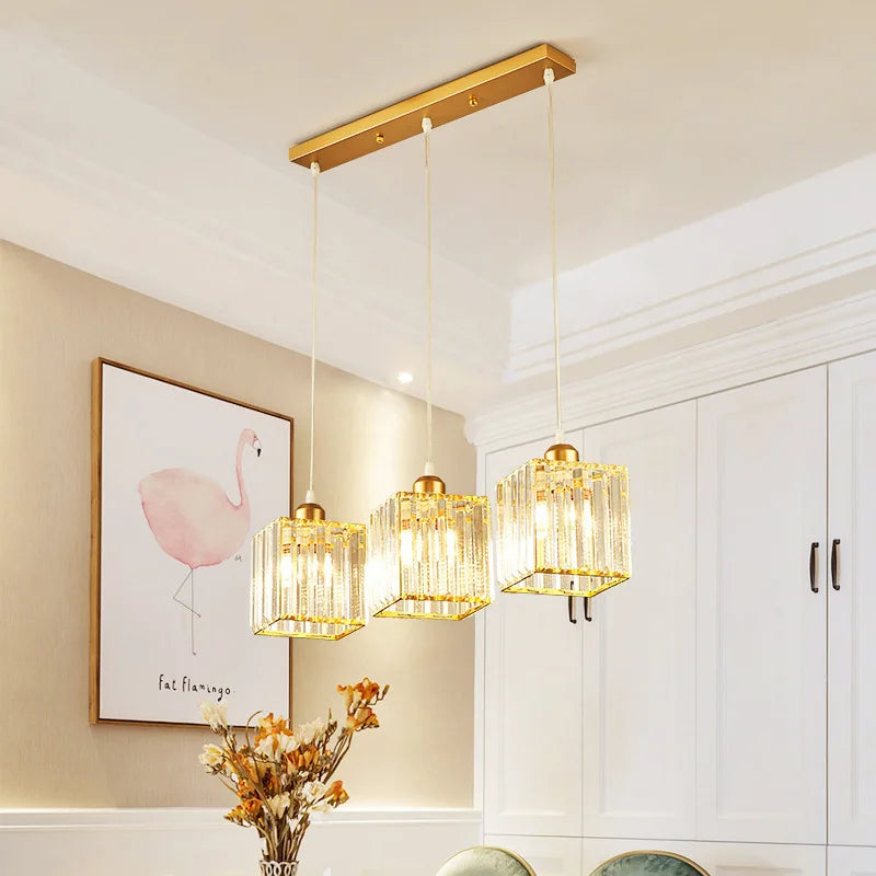Crystal Chandelier Luxury Ceiling Lamp LED Modern Pendant Light for Indoor Spaces