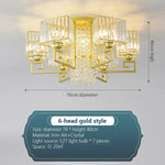 Luxury Crystal Ceiling Light for Living Room, Bedroom, Dining - Modern and Simple