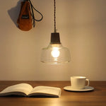 LED Pendant Lamps for Modern Home Decor - Walnut Glass Hanging Light Fixtures