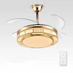 42" Acrylic LED Ceiling Fan Light with Remote Control - Dimmable