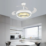 Retractable Fan Lamp: Modern Remote Control Ceiling Fan With Light