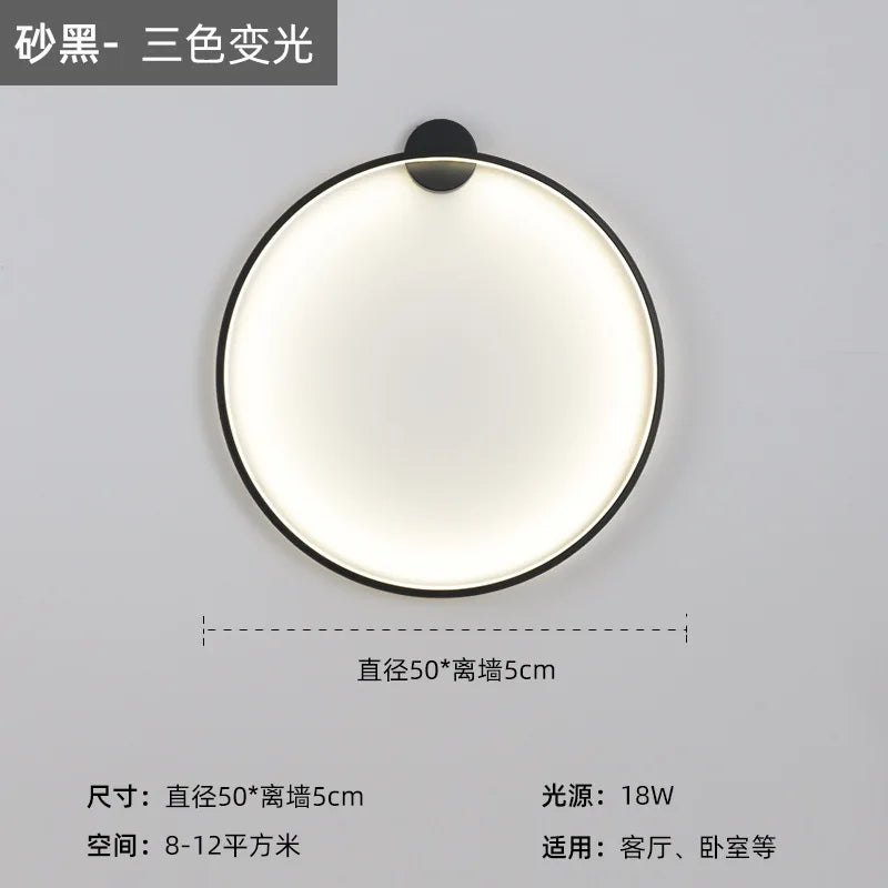 LED Wall Circle Lights for Bedroom Living Room Aisle Stairway