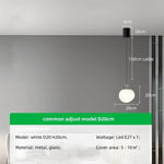 Nordic Chrome Globe Pendant Lights - Modern LED Indoor Light