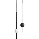 Glass Rod Pendant Light - Modern Long Hanging Lamp for Living Room, Bedroom & Shop