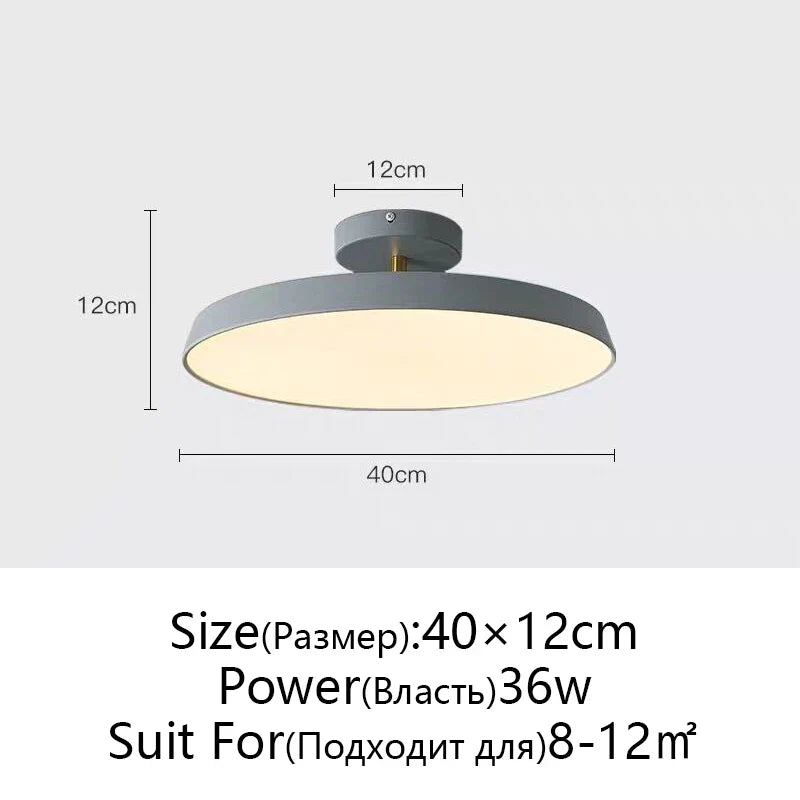 Nordic Minimalist LED Ceiling Lamp, Dimmable Modern Chandelier for Bedroom & Kitchen