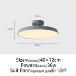 Nordic Minimalist LED Ceiling Lamp, Dimmable Modern Chandelier for Bedroom & Kitchen