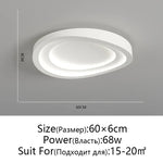 LED Round Ceiling Lamp with Remote Control Dimming for Modern Indoor Lighting