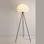 Feather White Grey Floor Lamp Minimalist Standard Light Living Room Shop Bedside Standing Lamps