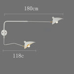 Long Arm LED Wall Sconce Lamp with Adjustable Angle for Living Room and Bedroom