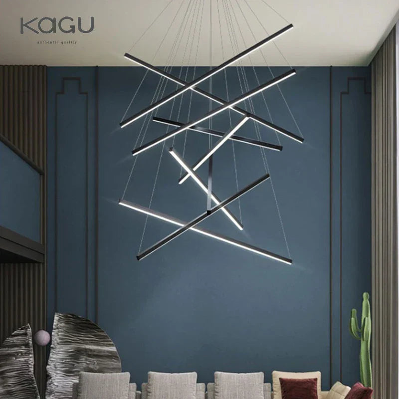 LED Chandelier: Modern Luster Lighting for Stair Hall Bedroom Room Duplex Building