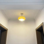 Glass Copper LED Ceiling Light Fixture for Home Decor Porch Hallway Room