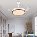 42" Modern Black White LED Ceiling Fan Remote Control Lighting for Dining Room Bedroom