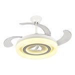 Modern Minimalist LED Ceiling Fan Light with Remote Control