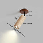 Yellow Travertine LED Ceiling Light - Modern Wabi-sabi Style for Living Room