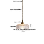 Clear Glass Copper LED Pendant Lamp for Home Decor and Lighting