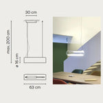 Clear Glass Cylinder Chandelier - Modern Decorative Indoor Suspension Lamp