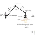 Afralia™ Vintage Industrial LED Wall Lamp with Pull Chain Switch & Clear Glass