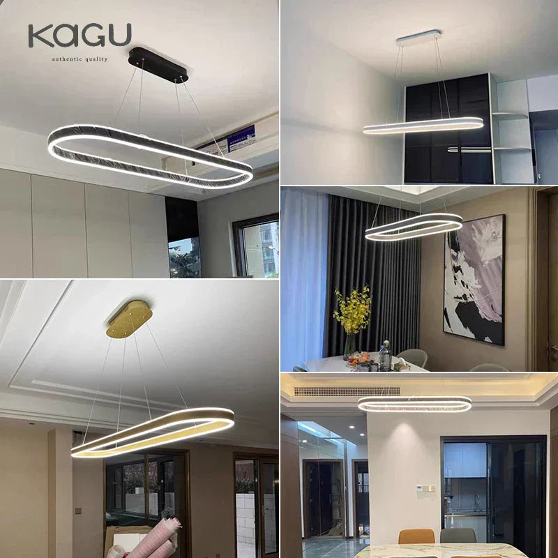 LED Aluminum Ceiling Chandelier for Kitchen Living Room Modern Nordic Design