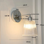 Clear Glass Iron Wall Lamp - Dual Light Up Down Rotate for Home Décor