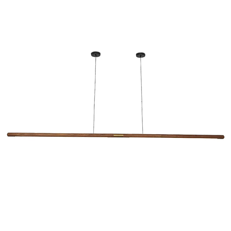 Walnut Pendant Lamp 220cm Solid Wood LED Dining Room Light Luxurious Living Room Light