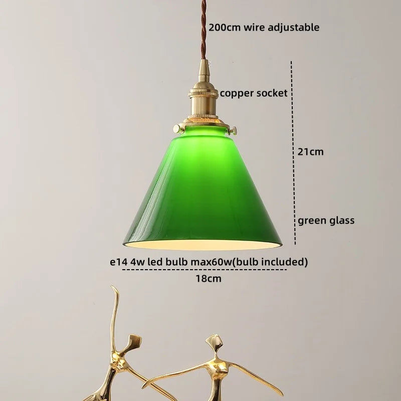 Ceramic Copper LED Pendant Lamps Modern Hanging Light Fixtures