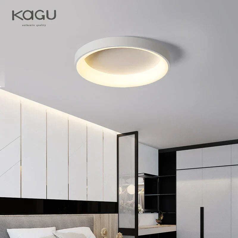 LED Ceiling Lights: White Grey Modern Design, Dimmable for Living Room Bedroom Dining