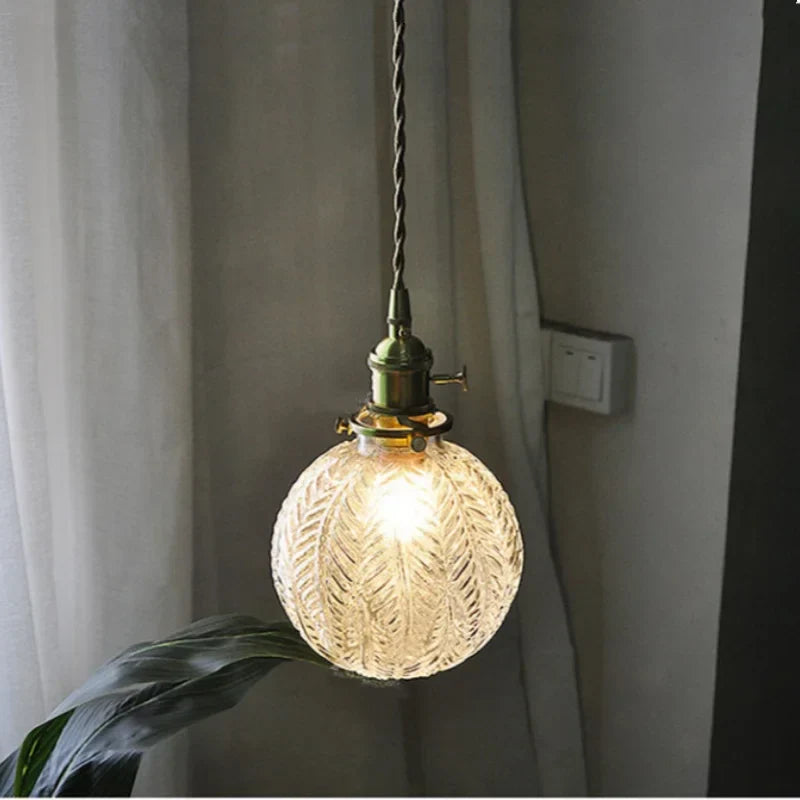 Glabe Glass LED Pendant Light Fixture, Nordic Modern Design for Bedroom, Kitchen, Aisle