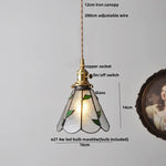 Walnut Wood Glass Pendant Lights LED Vintage Loft Kitchen Living Room Lighting