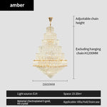 Modern Crystal Duplex Chandelier for Luxurious European Style Villa Living Room