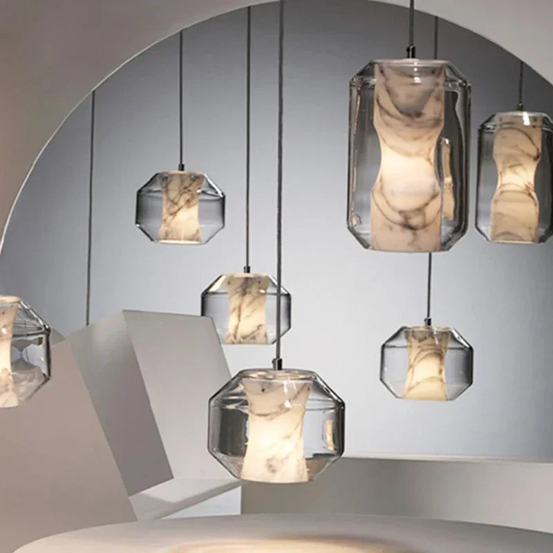 Glass Chandelier Ceiling Pendant Lamp for Living Dining Bedroom