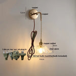 Clear Glass LED Wall Light | Modern Adjustable Nordic Copper Lamp Fixtures